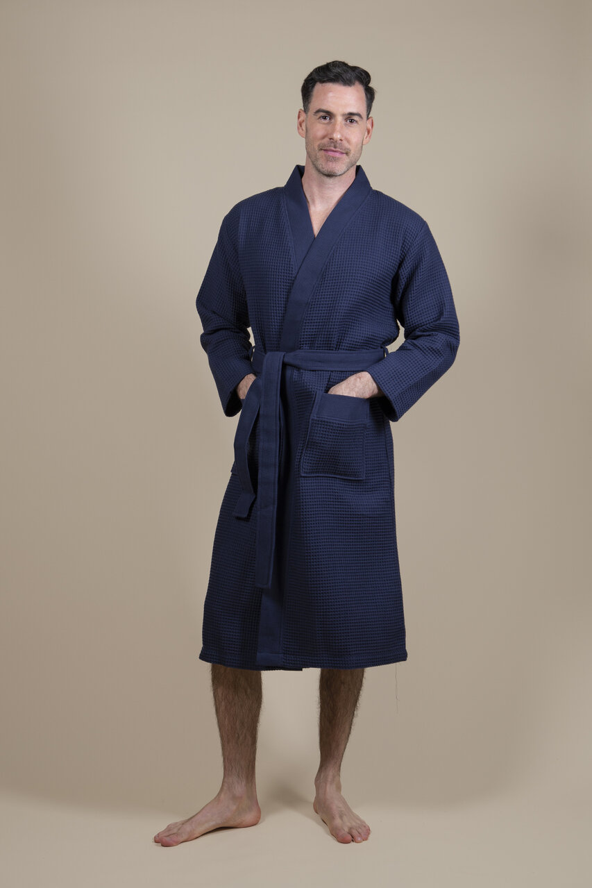 Albornoz Kimono Azul Oscuro para Hombre