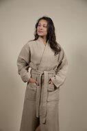 Albornoz Kimono Beige para Mujer