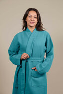 Albornoz Kimono Verde para Mujer